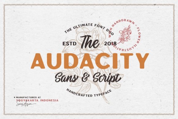Audacity Duo: Combining Rough Sans and Script for Dynamic Designs