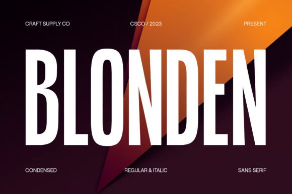 Blonden: A Modern Condensed Sans-Serif for Bold Design